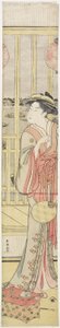 Courtesan Hanao_gi Cooling Herself，c。 1788 作者 胜川俊町