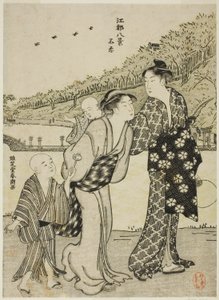 不忍池，选自 "江户八景 "系列 作者 胜川俊町