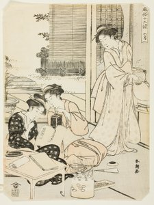 六月（Rokugatsu），选自 "十二个月的流行习俗（Fuzoku juni ko）"系列 作者 胜川俊町