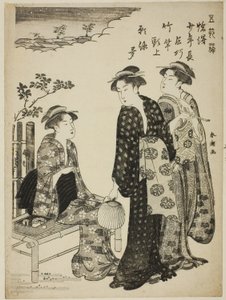 七夕节，选自 "五节之乐（Gosetsu asobi）"系列 作者 胜川俊町
