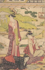 三个享受文学追求的女人，约1780年代末。