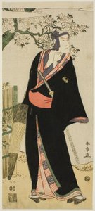 演员 Ichikawa Komazô II 饰 Sukeroku 作者 胜川俊英