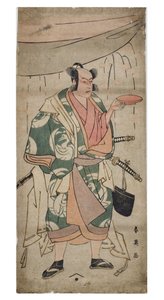 扮演角色的演员，约 1762-1800 年（纸上木版画）