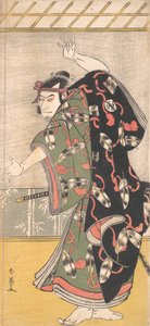 歌舞伎演员大谷鬼神三世扮演的武士，约1792年。 作者 胜川俊英