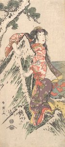 歌舞伎演员濑川喜久野条三世扮演的女性角色，1788年。 作者 胜川俊英