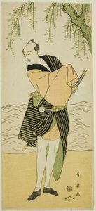 1796 年正月在桐剧场演出的《须田之春艺伎片木》中饰演梅之吉平的演员泽村宗十郎三世 作者 胜川俊英