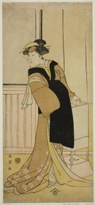 1790 年 11 月在中村剧场（？）演出的戏剧《佐代之中山日木之鹤金》中饰演大驹的演员濑川菊之条三世（？ 作者 胜川俊英