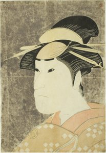 五月在宫古剧场上演的话剧 "花名文禄曾我 "中，饰演祗园妓女小奈代的演员佐野川市松三世。