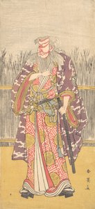 不明身份的市川系演员在扮演Hige no Ikyu，约1795年。 作者 胜川俊英