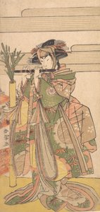 第三幅濑川菊之郎为女性，约1780年。 作者 胜川俊城