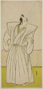 1780 年 9 月在中村剧场（？）演出的戏剧《Kanadehon Chushin Nagori no Kura》中饰演恩雅 Hangan 的演员 Ichikawa Danjuro V（？ 作者 胜川俊康®̄