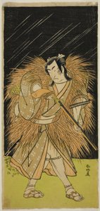 1780 年 9 月在中村剧场演出的戏剧《金德本中兴之仓》中饰演早野神平的演员市川门之助二世 作者 胜川俊康®̄