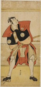 1790 年 2 月在中村剧场演出的《春之西岐伊达丈母曾我》中饰演小田近江的演员坂田恒五郎三世 作者 胜川俊康®̄