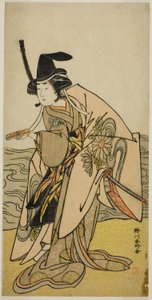 1779 年 11 月在中村剧场演出的《开瑞花荣太平记》中饰演菊水夫人（菊水御前）的演员山下金作二世 作者 胜川俊康®̄