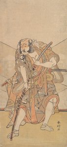 Bando Mitsugoro I扮演朝比奈之三郎，戏剧Sono Kyodai Fuji of Sugatami，1776年。