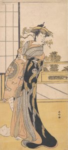 演员濑川喜久野庄第三号女性角色，约1780年。