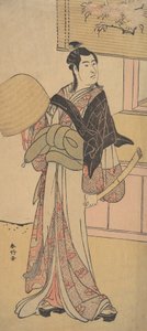 1788年2月，第三任泽村宗三郎扮演白井权八。 作者 胜川俊子