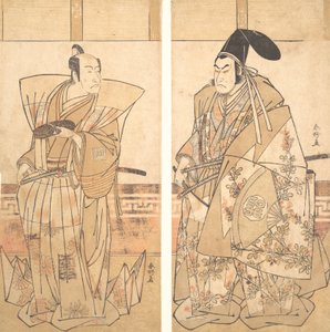 两名演员身着仪式服装，约1787年。