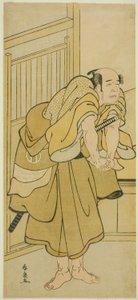 1790 年九月在市村剧场演出的《义经越后》中饰演醉酒御兵卫的演员浅尾龟十郎一世