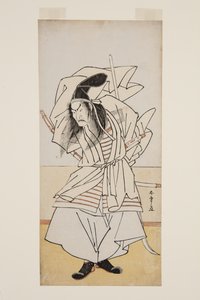 演员 Ichikawa DanjV 饰友守（彩色木刻版画） 作者 胜川俊章