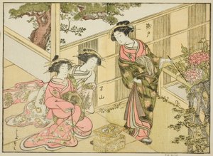 曹家的歌妓，选自《青楼美人图》：青楼美人对镜》，第 1 卷