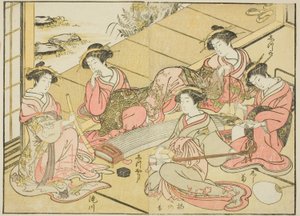 玉屋歌妓，选自《妓院美女镜》，第 1 卷。