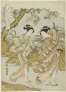 船屋之安秀》，《秋景中的两个女人》，选自 "六神（六位不朽的诗人）"系列 作者 胜川俊章
