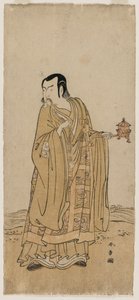 Ichimura Uzaemon IX 饰演《一串祈愿珠在瀑布的丝带上摇动》中的信玄 作者 胜川俊章