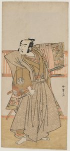 市村Uzaemon IX饰演Soga no Juro，1770年代中期。 作者 胜川俊章