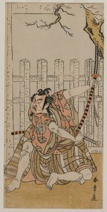 市村Uzaemon IX饰演Umeomaru，1770年代中期。 作者 胜川俊章