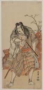 中岛勘左卫门饰演伪装成持枪猎人的领主 作者 胜川俊章