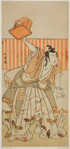 1778年3月在中村剧场演出的《曾我海道一八荒木》（Kaido Ichi Yawaragi Soga）一剧中饰演上叶之长吉的演员市川门之助二世 作者 胜川俊章
