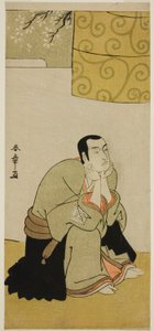1783 年 4 月在中村剧场演出的戏剧《江户之花 Mimasu Soga》中饰演僧侣的演员市川门之助二世 作者 胜川俊章