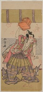 演员 Ichikawa Raizo 饰曾我五郎 作者 胜川俊章
