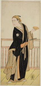 1786 年 5 月在中村剧场演出的话剧《金德本中村》中饰演小越由良之助的演员市川遥藏三世 作者 胜川俊章