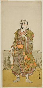 1778年9月在市村剧场演出的《东山百姬之角》中饰演陶工土平的演员市村右左卫门九世 作者 胜川俊章
