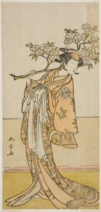 饰演不明角色的演员 Ichimura Uzaemon IX 作者 胜川俊章