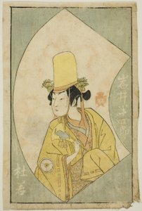 演员岩井半四郎，选自 "戏迷画册（Ehon butai ogi）" 作者 胜川俊章