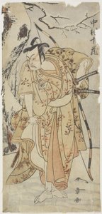 饰演武士的演员中村朱佐 作者 胜川俊章