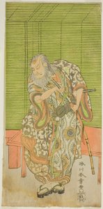 1771年3月在中村剧场演出的《堺町曾我念大木》中饰演樋口之恋的演员中村中藏一世 作者 胜川俊章