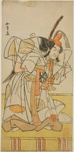 1778 年 11 月在森田剧场演出的《伊达西岐翠之汤》中饰演高广亲王的演员中村中藏一世 作者 胜川俊章