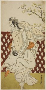 1775年11月在中村剧场演出的《花灯源氏日木》中饰演酒宗鬼宗的演员中村中藏一世 作者 胜川俊章