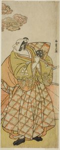 1781 年 11 月在中村剧场演出的话剧《四天王洞之纪》中饰演渡边之纲的演员中村中藏一世 作者 胜川俊章