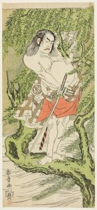 扮演侠义平民的演员中村助五郎二世 (otokodate) 作者 胜川俊章