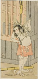演员大谷弘治三世，可能在《富士山的雪：曾我的复仇》中饰演赤谷半七，1770 年正月十五起在市村剧院演出 作者 胜川俊章