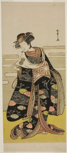 1778 年 11 月在市村剧场演出的《崎政也梅之卡奇多吉》中饰演伪装成龙公主的大南的演员濑川菊之条三世 作者 胜川俊章