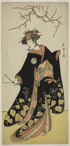 演员 Sekawa Kikunojo III 饰演 Joro-gumo（妓女蜘蛛）的灵魂，c.1781（彩色木版画；Hosoban）