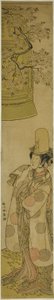 1774年3月在市村剧场演出的《花神鹰姬》中饰演清姬的演员濑川富三郎一世 作者 胜川俊章