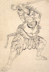 一个战士。 作者 葛饰北斋