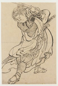 一个战士，18世纪末至19世纪初。 作者 葛饰北斋